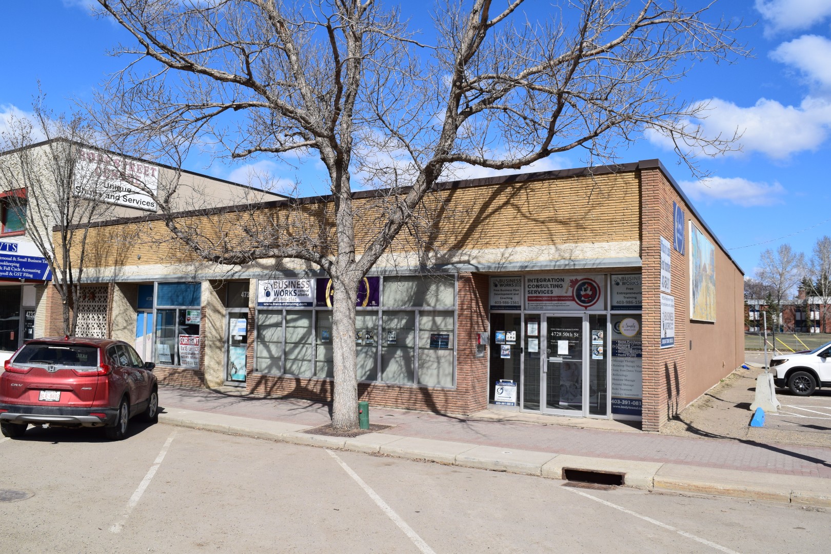 Exterior front entrance of the Anderson building in Red Deer
